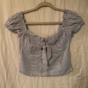 Princess Polly Linen Crop Top